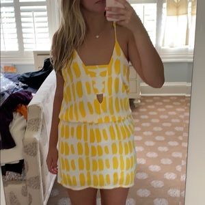 Yellow mini dress